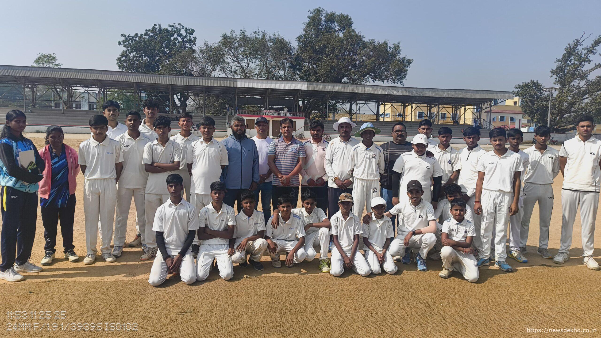 सिमडेगा अंडर 16 लीग क्रिकेट टूर्नामेंट के नौवें दिन रोमांचक मुकाबले, एएसके और बारूद क्रिकेट क्लब की शानदार जीत