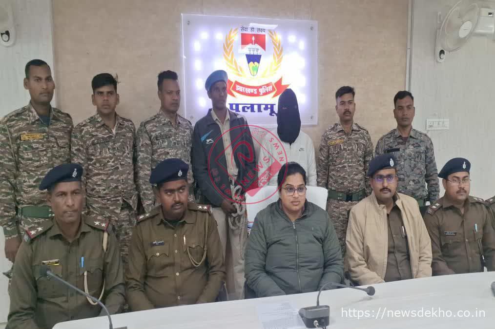 पलामू में बड़ी साजिश नाकाम: प्रिंस खान का शूटर शाहरुख अली हथियार समेत गिरफ्तार