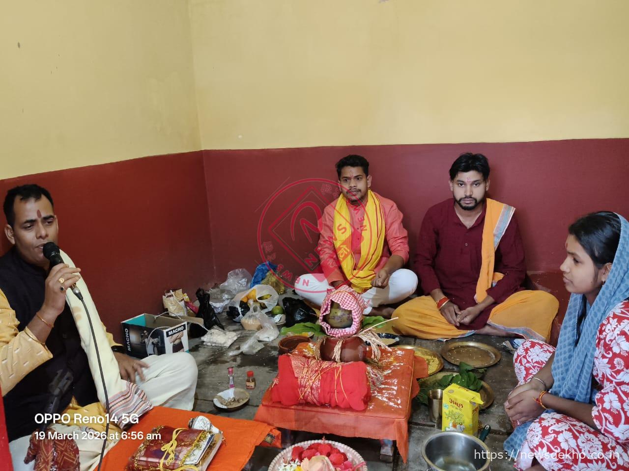 कलश स्थापना के साथ खलारी में शुरू हुआ बसंत नवरात्रि, भक्तिमय माहौल में नववर्ष का स्वागत