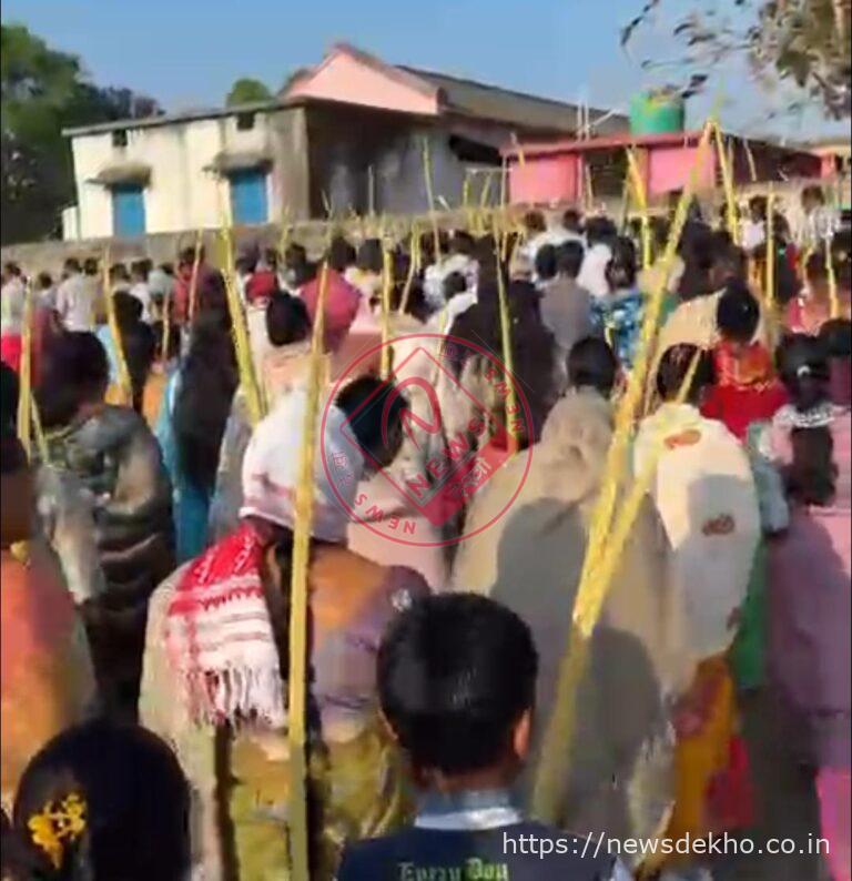 चैनपुर में धूमधाम से मनाया गया खजूर परब, श्रद्धा और भक्ति में डूबे श्रद्धालु
