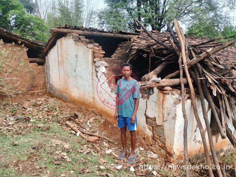 बांकी पंचायत में जंगली हाथी का आतंक: दो घर तोड़े, ग्रामीणों में दहशत